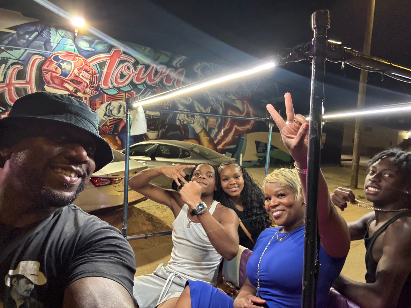 Friends enjoying a private City Yacht Tours night ride